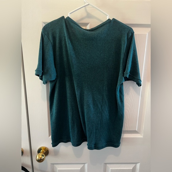 VINTAGE Levis Shirts For Jeans Mens Green quarter button t-shirt - Picture 9 of 11